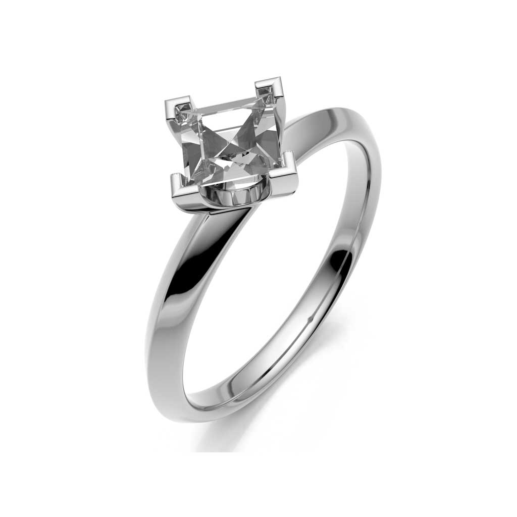 503782-9544-005 | Verlobungsring Lenggries 503782 mit Princess Cut∅ Stein 2,4 - 4,4 mm 100% Made in Germany  